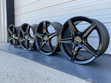 Load image into Gallery viewer, SET OF 4 MERCEDES BLACK C300 C400 2015-2018 18"FACTORY OEM STAGGERED WHEELS RIMS