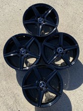 Load image into Gallery viewer, SET OF 4 MERCEDES BLACK C300 C400 2015-2018 18"FACTORY OEM STAGGERED WHEELS RIMS