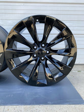 Load image into Gallery viewer, 20" TESLA MODEL X FACTORY WHEELS OEM RIMS Staggered Gloss Black Original