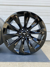 Load image into Gallery viewer, 20" TESLA MODEL X FACTORY WHEELS OEM RIMS Staggered Gloss Black Original