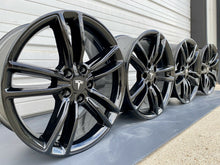 Load image into Gallery viewer, 19” Tesla Model S Gloss Black Factory Rims Wheels OEM Split 2016 2017 98910