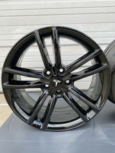 Load image into Gallery viewer, 19” Tesla Model S Gloss Black Factory Rims Wheels OEM Split 2016 2017 98910