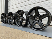 Load image into Gallery viewer, MERCEDES CLS550 AMG OEM Factory 18" Wheels Gloss Black 2008-2011 85004 NEW RARE