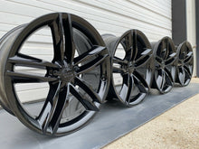 Load image into Gallery viewer, 19" AUDI A5 S5 GLOSS BLACK WHEELS RIMS FACTORY OEM 58828 2008-2018 SET OF 4 RARE