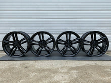 Load image into Gallery viewer, 19" AUDI A5 S5 GLOSS BLACK WHEELS RIMS FACTORY OEM 58828 2008-2018 SET OF 4 RARE