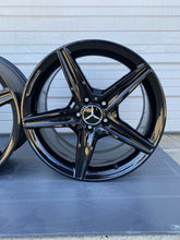 Load image into Gallery viewer, SET OF 4 MERCEDES BLACK C300 C400 2015-2018 18"FACTORY OEM STAGGERED WHEELS RIMS