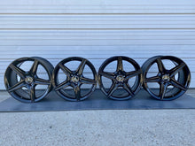 Load image into Gallery viewer, SET OF 4 MERCEDES BLACK C300 C400 2015-2018 18"FACTORY OEM STAGGERED WHEELS RIMS