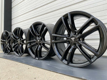 Load image into Gallery viewer, 19” Tesla Model S Gloss Black Factory Rims Wheels OEM Split 2016 2017 98910