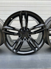 Load image into Gallery viewer, 19" AUDI A5 S5 GLOSS BLACK WHEELS RIMS FACTORY OEM 58828 2008-2018 SET OF 4 RARE