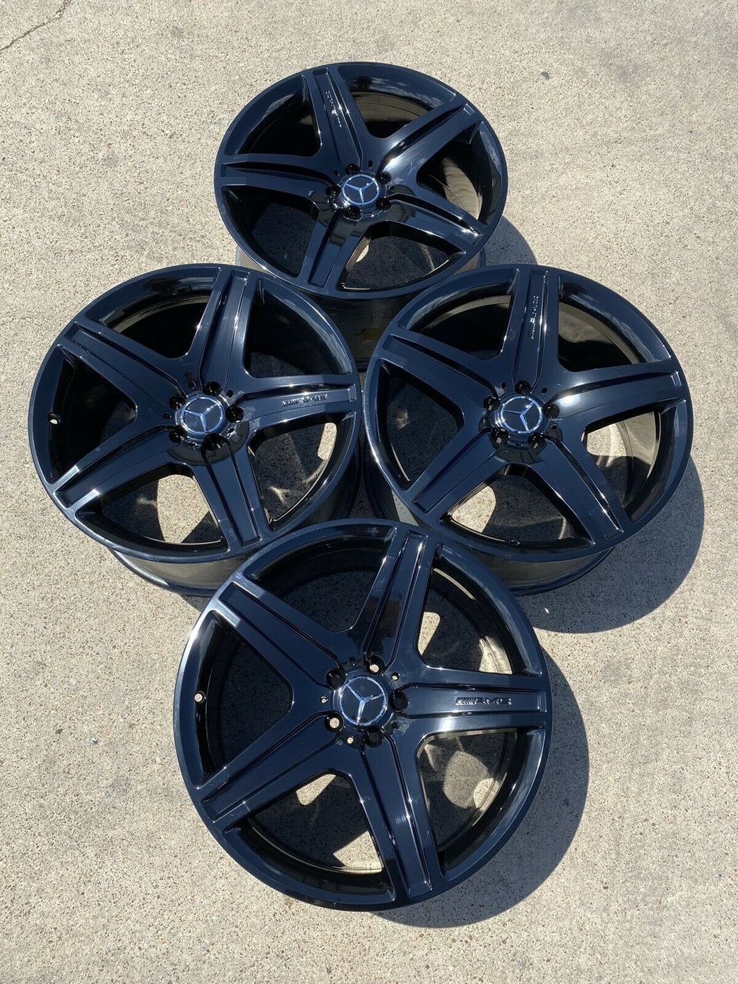 Set Of (4) FACTORY AMG MERCEDES G CLASS BLACK WHEELS  21