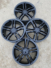 Load image into Gallery viewer, 19&quot; AUDI A5 S5 GLOSS BLACK WHEELS RIMS FACTORY OEM 58828 2008-2018 SET OF 4 RARE
