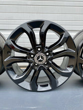 Load image into Gallery viewer, MERCEDES C300 WHEELS GLOSS BLACK 17&quot; RIMS 2015 2016 2017 W205 A2054010200 OEM
