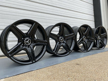 Load image into Gallery viewer, MERCEDES CLS550 AMG OEM Factory 18&quot; Wheels Gloss Black 2008-2011 85004 NEW RARE
