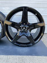 Load image into Gallery viewer, Factory Mercedes Benz SL550 Wheels Genuine OEM AMG Black SL400 19” Set 4 SL
