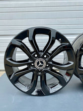 Load image into Gallery viewer, MERCEDES C300 WHEELS GLOSS BLACK 17&quot; RIMS 2015 2016 2017 W205 A2054010200 OEM
