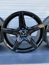 Load image into Gallery viewer, Factory Mercedes Benz SL550 Wheels Genuine OEM AMG Black SL400 19” Set 4 SL
